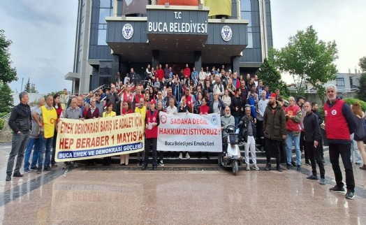 Buca Belediyesi işçilerinden oturma eylemi: 'Bize ekmek yoksa size huzur yok'