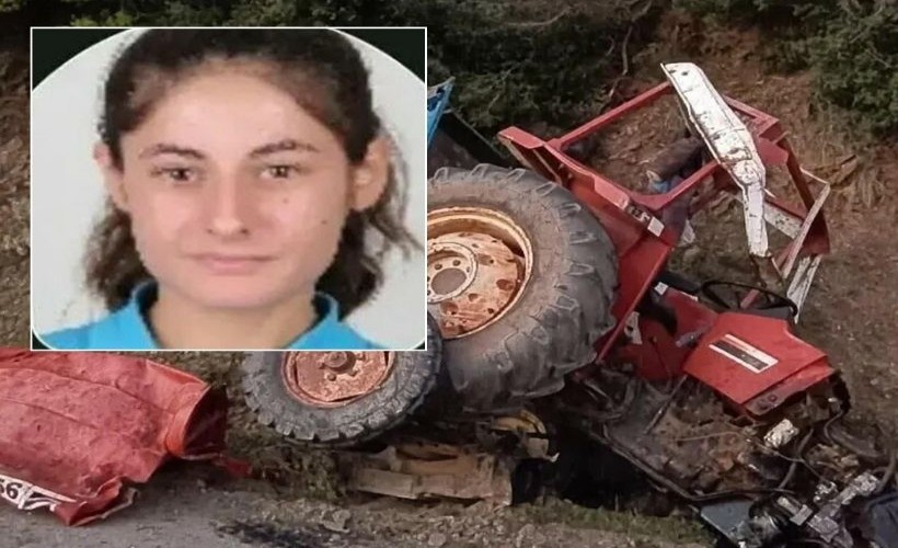 Devrilen traktördeki Aylin hayatını kaybetti