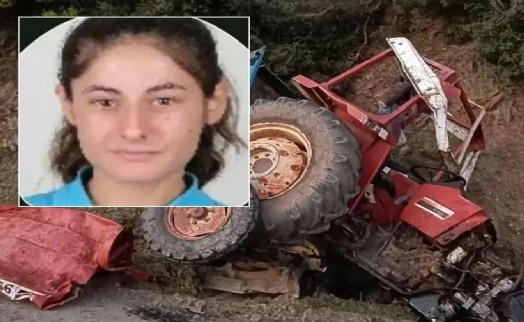Devrilen traktördeki Aylin hayatını kaybetti