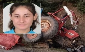 Devrilen traktördeki Aylin hayatını kaybetti