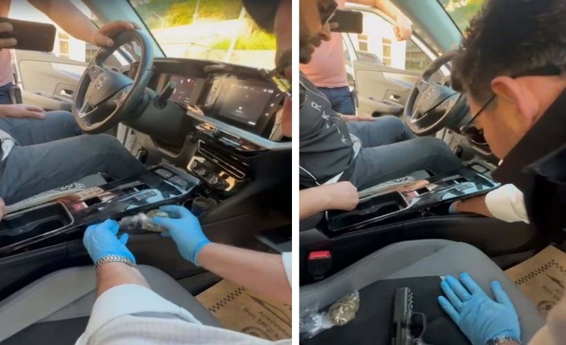 İhbar sonrası durdurulan otomobilden uyuşturucu ve tabanca çıktı; 2 tutuklama