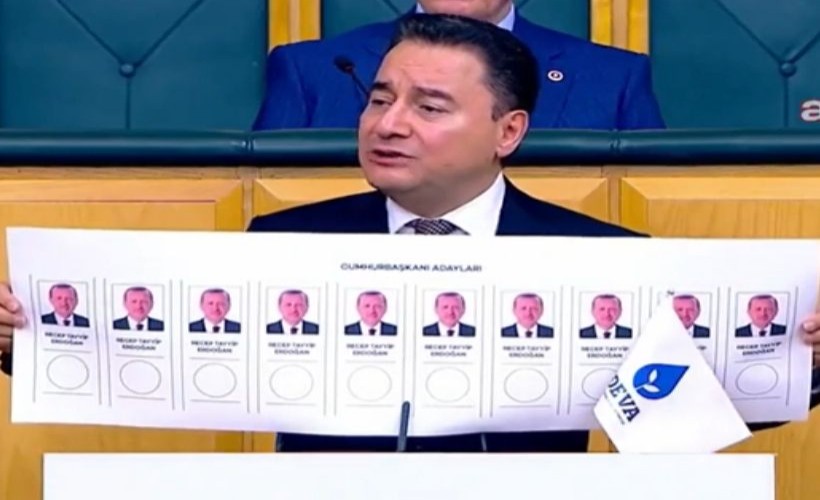 İşte Erdoğan'ın hayalindeki oy pusulası! Meclis kürsüsünden gösterdi