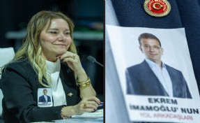Konak Meclisi’nde İmamoğlu damgası: Yakalarında fotoğrafla katıldılar!