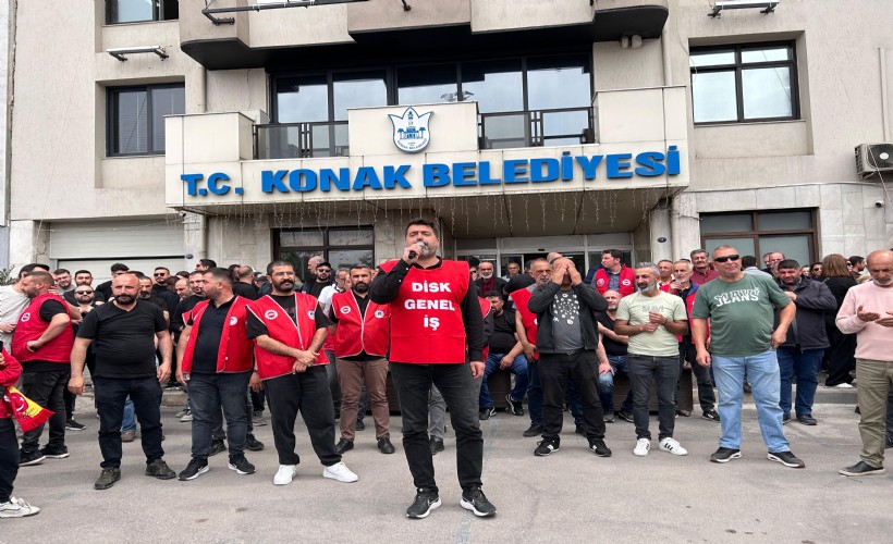 Konak’ta işçiler yarım gün iş bıraktı: 'Bugün 7 Mayıs’ın fragmanı'