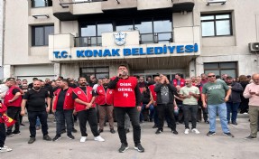 Konak’ta işçiler yarım gün iş bıraktı: 'Bugün 7 Mayıs’ın fragmanı'