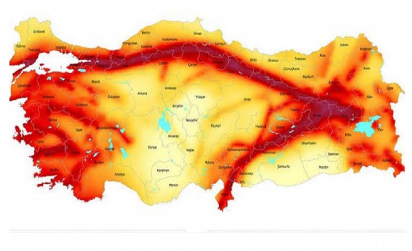 MTA yenilenmiş diri fay haritalarını yayınladı: 45 il, 110 ilçe fay üzerinde