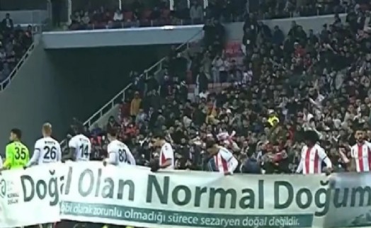 Normal doğum pankartının ardından yasak getirildi!