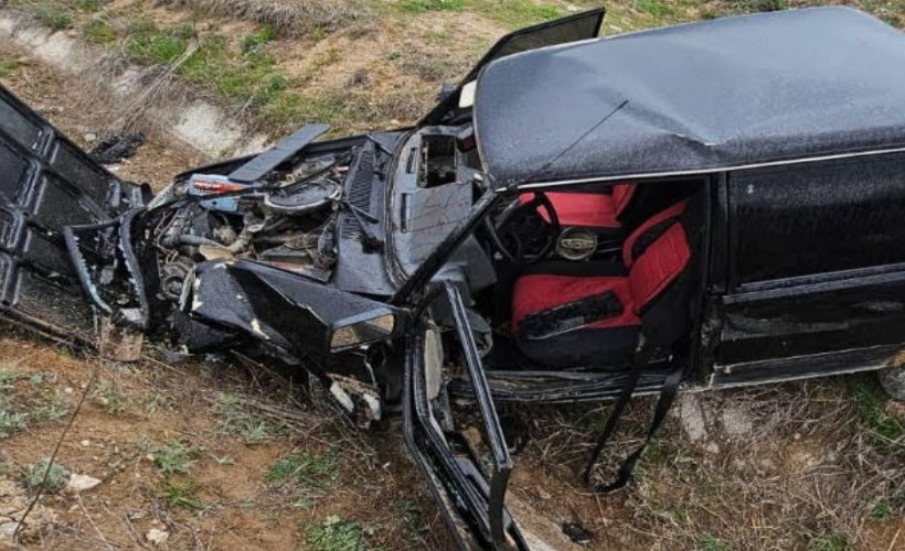 Tavşanlı'da sulama kanalına düşen otomobilin sürücüsü yaralandı