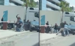 Trafikte satırlı yol kavgası: 1 yaralı