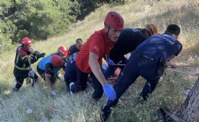 AK Parti eski il başkanı 40 metreden uçuruma yuvarlandığı kazada ağır yaralandı!