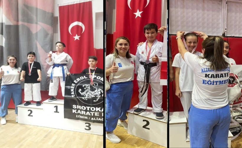 Aliağalı karatecilerden 19 Mayıs İl Şampiyonası’nda 9 madalya