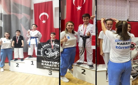 Aliağalı karatecilerden 19 Mayıs İl Şampiyonası’nda 9 madalya