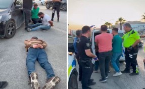 Alkollü sürücü ile arkadaşları polise saldırdı; 3 gözaltı