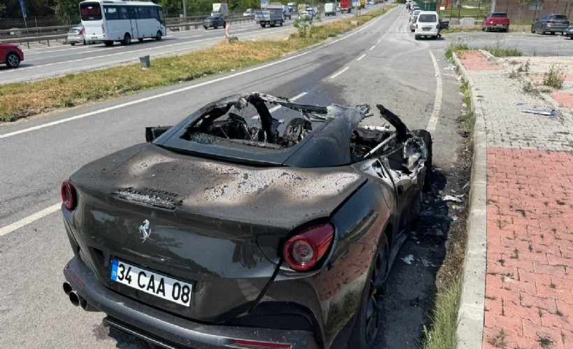 Beşiktaş Başkanı'nın oğlu ölümden döndü: 20 milyonluk Ferrari kül oldu