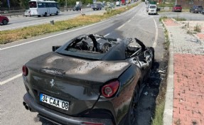 Beşiktaş Başkanı'nın oğlu ölümden döndü: 20 milyonluk Ferrari kül oldu