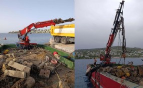 Bodrum'da denizden 45 ton katı atık çıktı