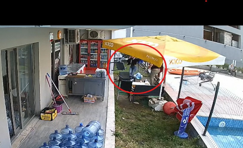 Çiğli’deki Site Bahçesinde saldırı anı kamerlara yansıdı: Genç Kadına Sandalyeli Saldırı!
