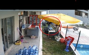 Çiğli’deki Site Bahçesinde saldırı anı kamerlara yansıdı: Genç Kadına Sandalyeli Saldırı!
