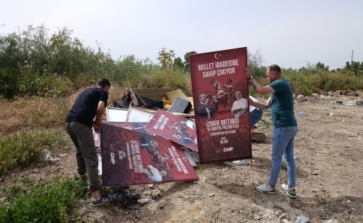 Efes Selçuk'ta 'afiş' krizi; CHP'nin 19 Mayıs mitingi afişleri toplatıldı