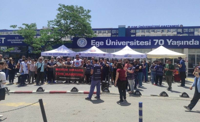 Ege Üniversitesi Hastanesi sağlık emekçileri iş bıraktı!