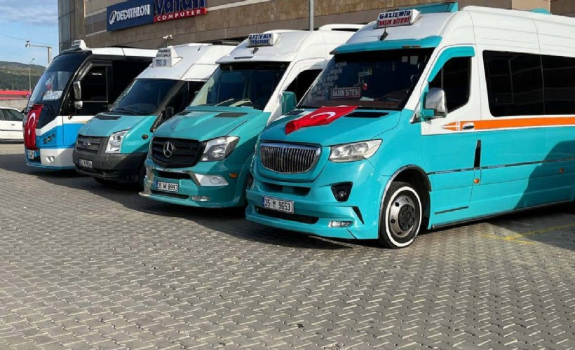 İzmir'de minibüsçüler kontak kapattı