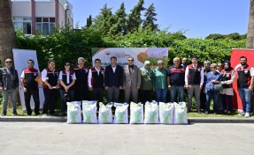 İzmir'de üreticiler silajlık mısıra alternatif sorgum sudan otu tohumu dağıtıldı