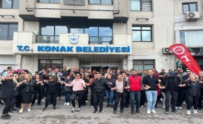Konak Belediyesi işçilerinden toplu iş sözleşmesi eylemi