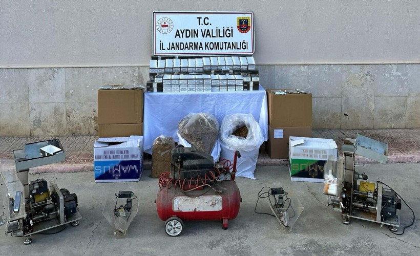 Aydın'da iki kaçak sigara imalathanesine operasyon; 2 gözaltı