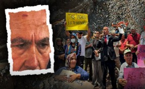 Taş ocağı karşıtı muhtarı döverken 'Cumhurbaşkanı da gelse bize bir şey yapamaz' diye bağırdılar