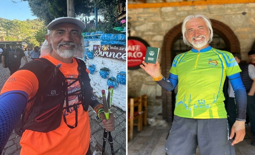 Ultra maratoncu, Efeler Yolu'nu tek başına en hızlı tamamlayan kişi oldu!
