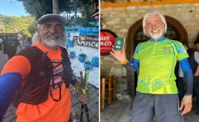 Ultra maratoncu, Efeler Yolu'nu tek başına en hızlı tamamlayan kişi oldu!