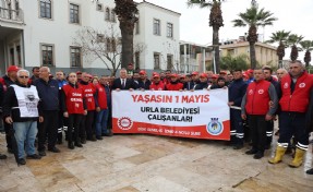 Urla’da işçiye çifte bayram