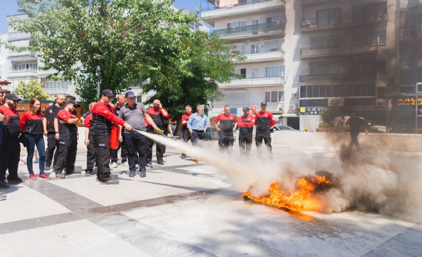 Balçova’da yangına karşı tatbikat