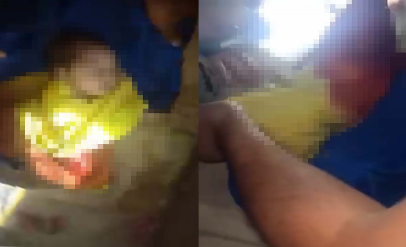 Evin çatısında doğan bebek hayatını kaybetti