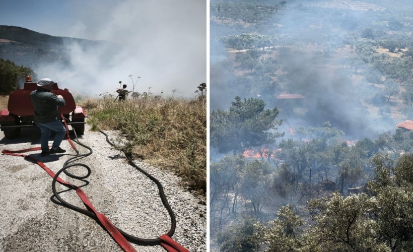 İzmir İtfaiyesinden üç ilçede yangınla mücadele