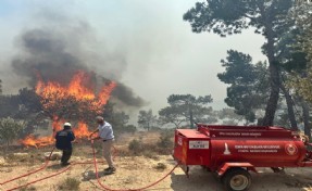 Karaburun’da yangın alarmı
