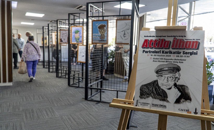 Karşıyaka’da Attila İlhan’ın 100. yaşına özel karikatür sergisi