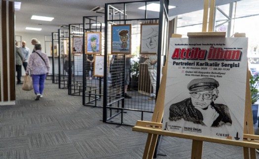Karşıyaka’da Attila İlhan’ın 100. yaşına özel karikatür sergisi