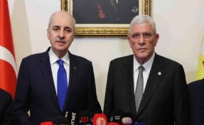 TBMM Başkanı Kurtulmuş ile Dervişoğlu görüşmesi başladı