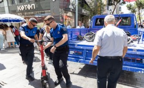 Karşıyaka'da yaya yollarında scooter ve motora geçit yok