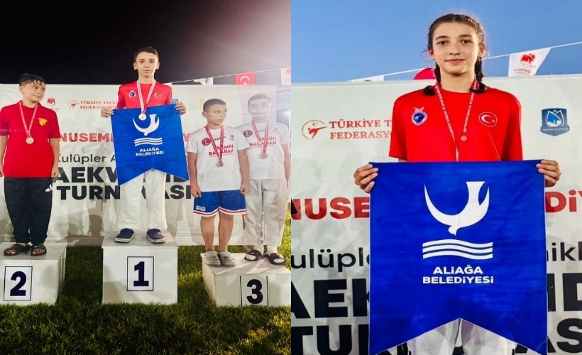 Aliağa’nın minik şampiyonları Manisa’dan zaferle döndü