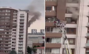 Ankara'da bina yangını: Mahsur kalanlar kurtarıldı!