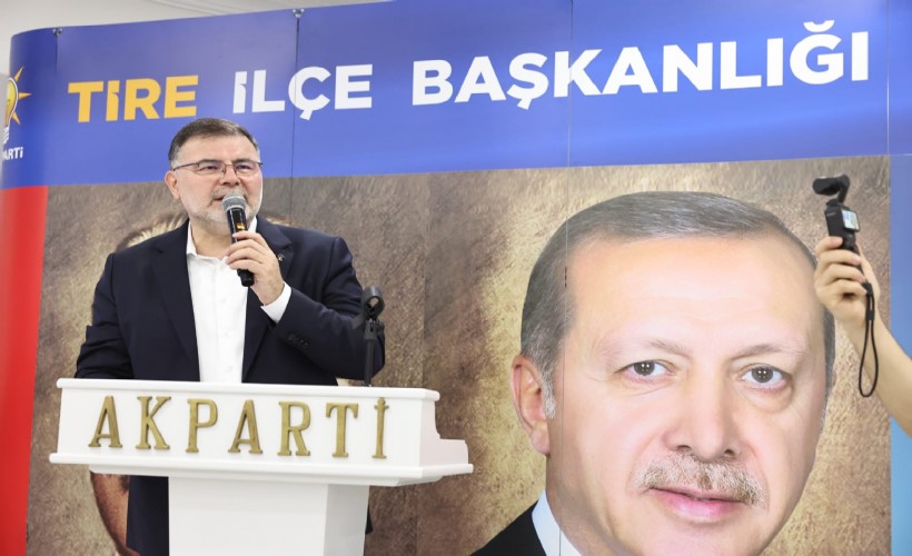 AK Parti İl Başkanı Saygılı Tire’de konuştu; Biz laf üretmeyiz; biz eser üretiriz, çözüm üretiriz