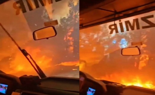 Buca'daki yangın cehennemi aratmıyor: Ekipler alevlerin arasında kaldı!