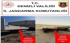Denizli'den çalınan TIR dorsesi Konya'da bulundu!