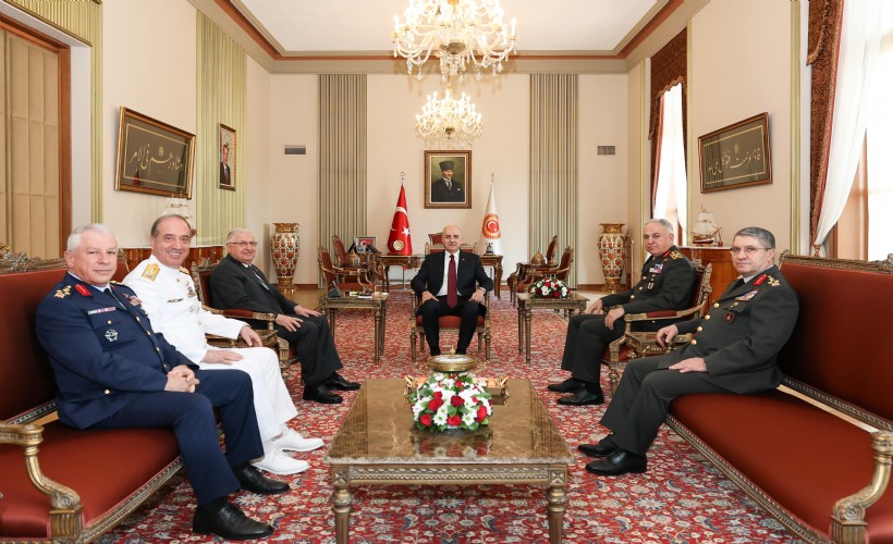 Kurtulmuş, Güler ve TSK komuta kademesini kabul etti