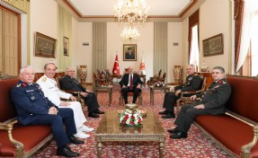 Kurtulmuş, Güler ve TSK komuta kademesini kabul etti