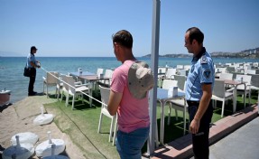 Kuşadası plajlarında 'Kıyı Kanunu' denetimi: İki işletme mühürlendi