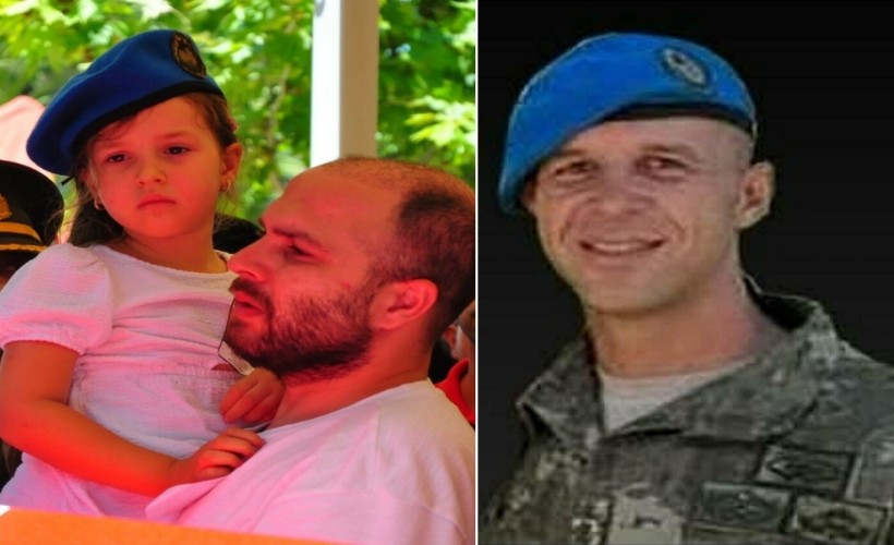 Manisalı şehit astsubay için tören; Deniz Ece babasının beresini taktı