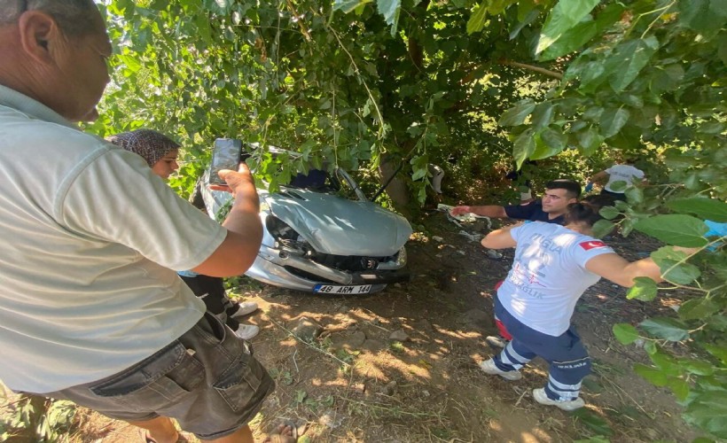 Otomobil ağaca çarptı; sürücü yaralandı, oğlu ve kayınvalidesi öldü